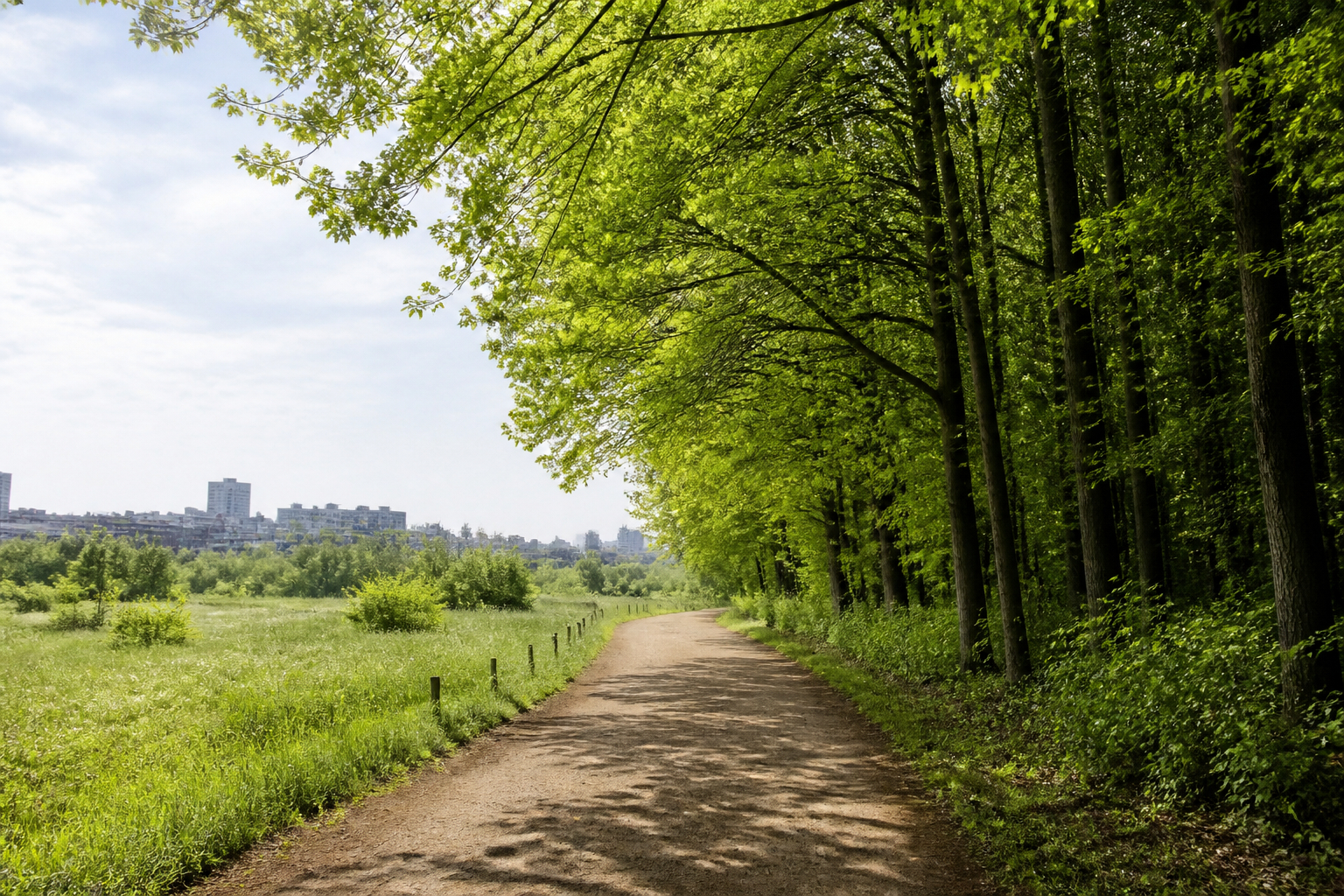 Person beobachtet beim achtsamen Spaziergang die Natur am Waldrand
