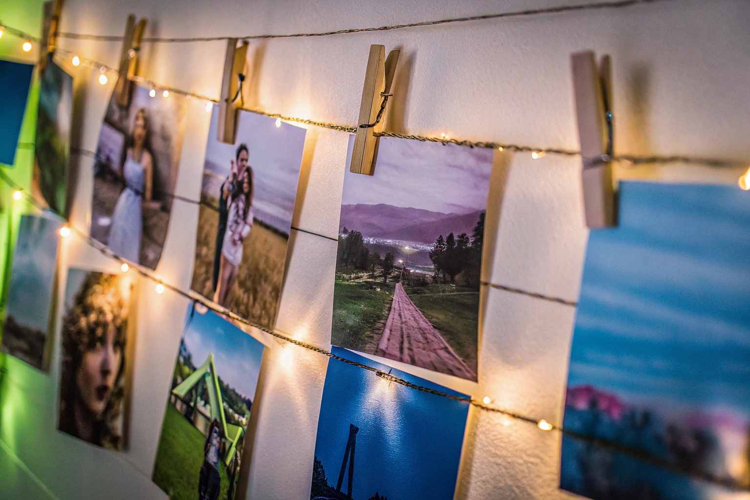 Lichterkette mit Fotos