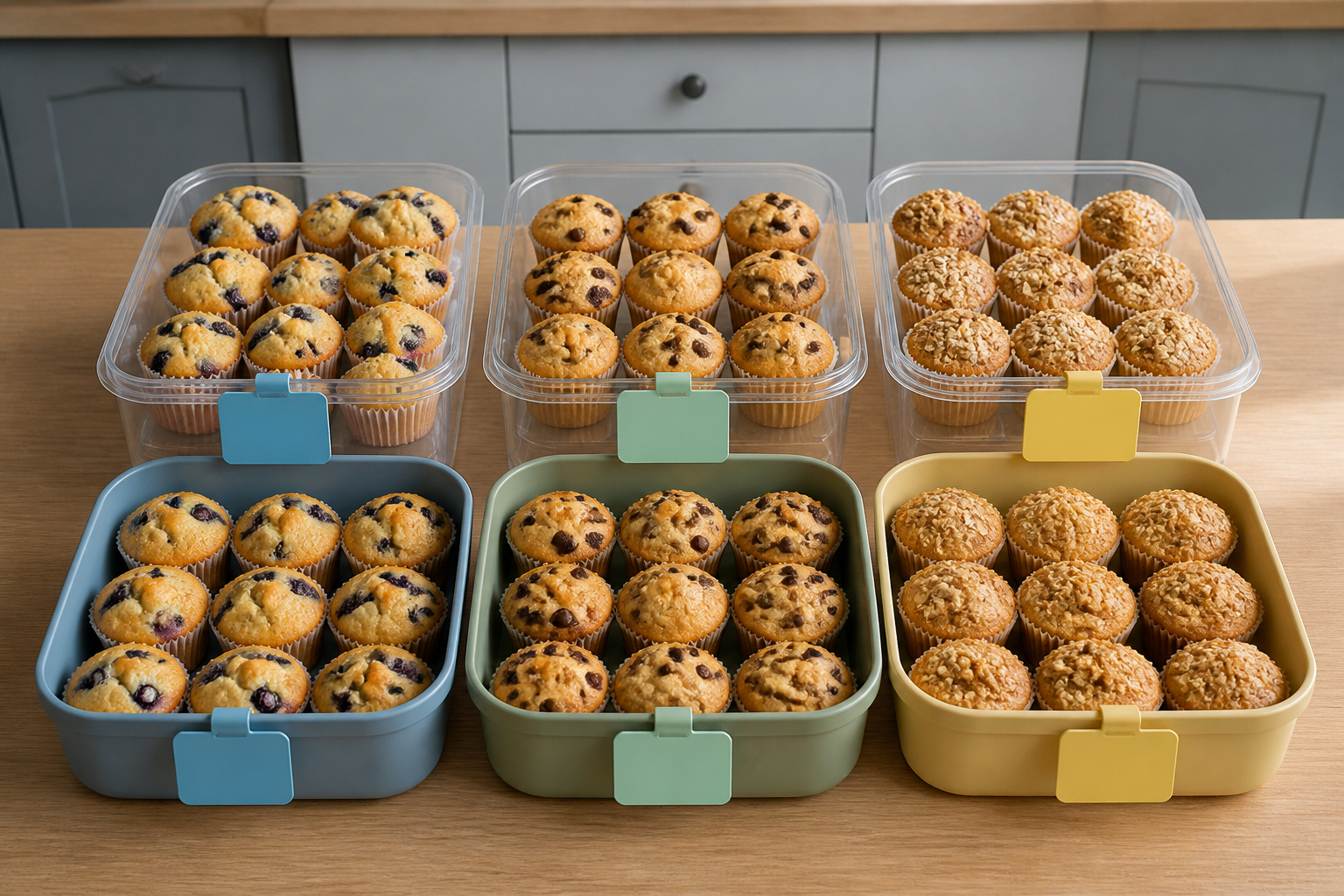 Muffins für Gefrierschrank und Wochenvorrat portionieren