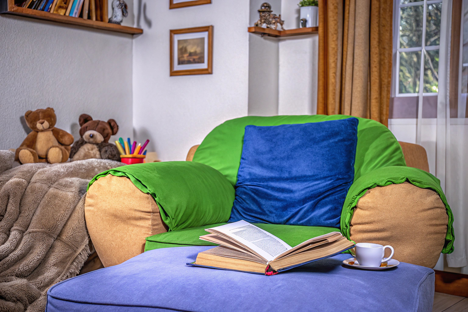 Familie beim Lesen