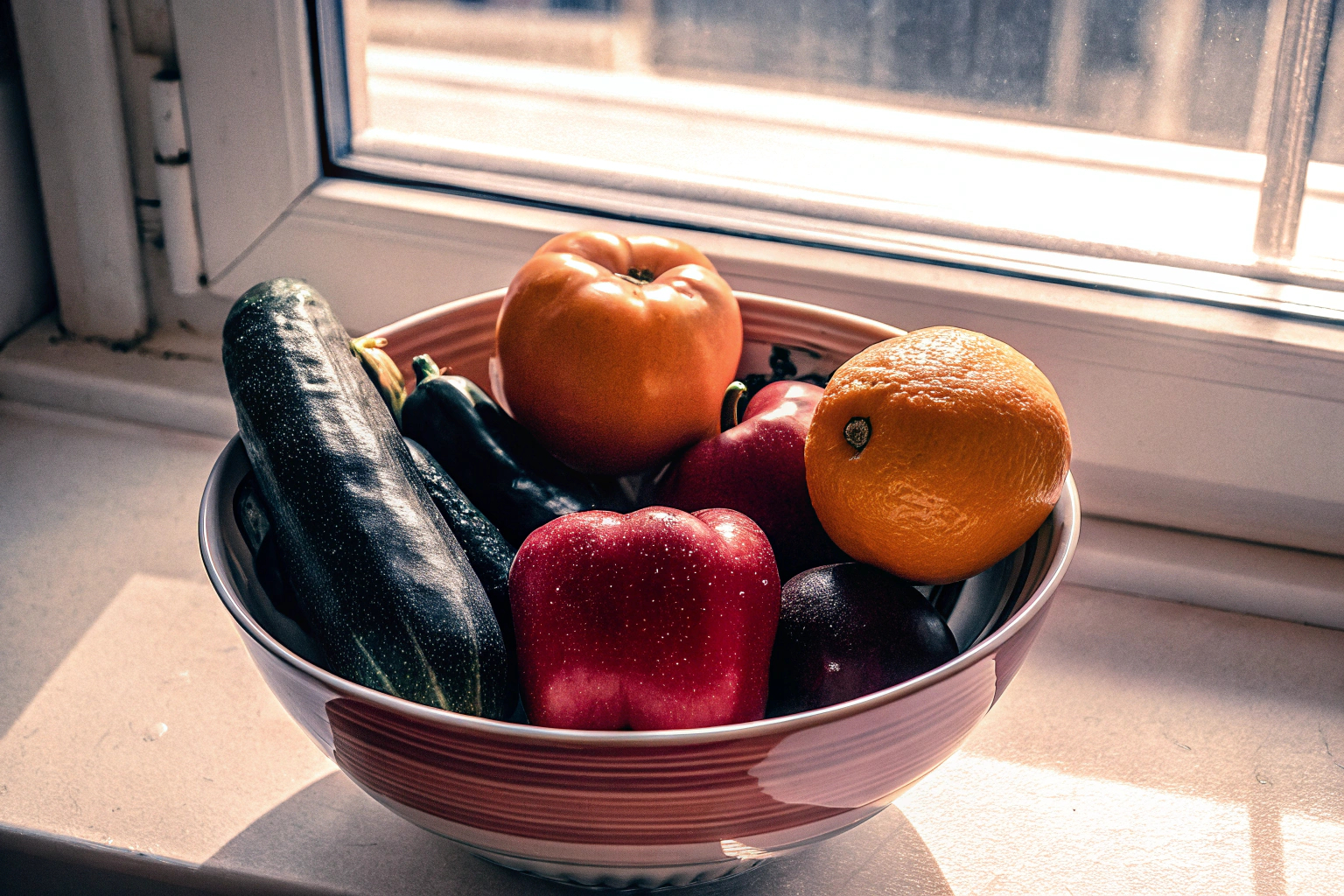 Buntes Obst und Gemüse für Kinder