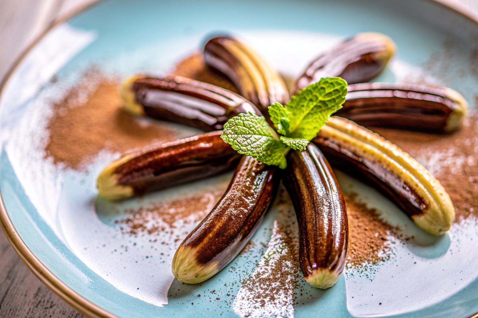 Schokoladierte Gelee-Bananen