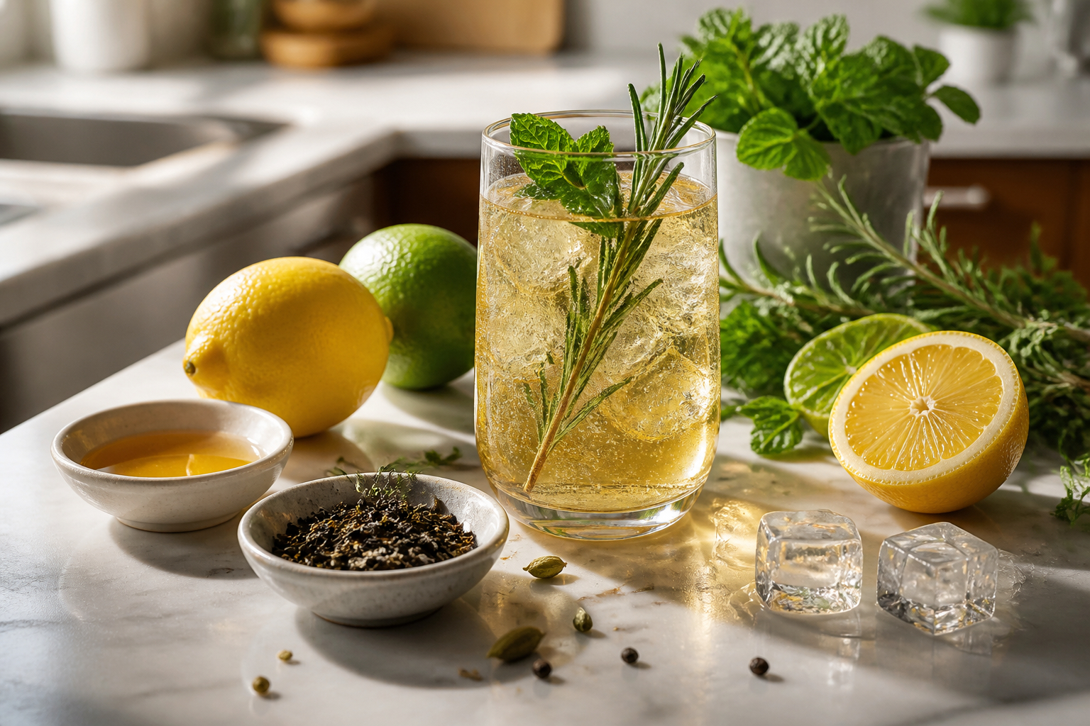 Zutaten für charaktervolle alkoholfreie Mocktails