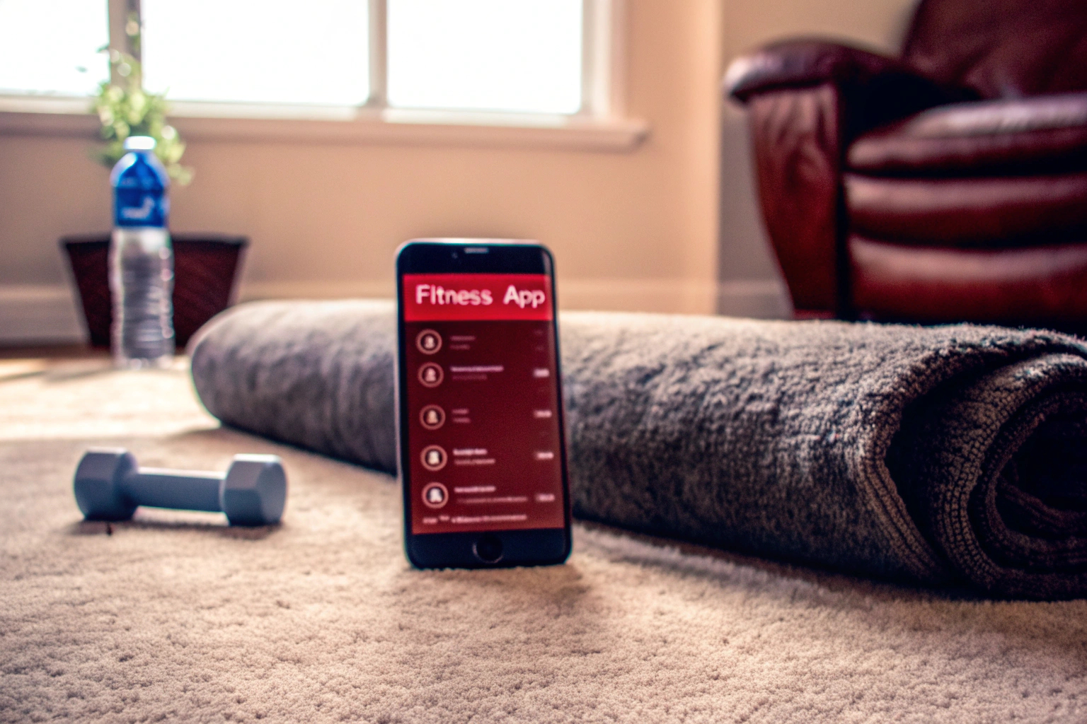Fitness-App auf Smartphone