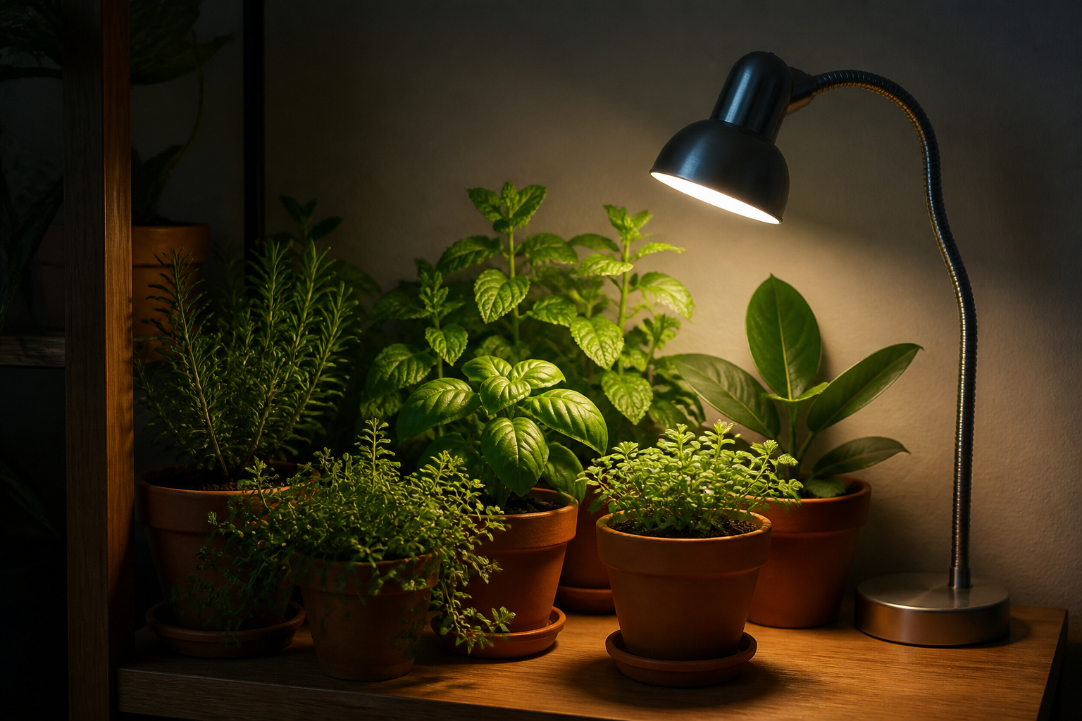 Pflanzenlampe mit Schwanenhals für Zimmerpflanzen