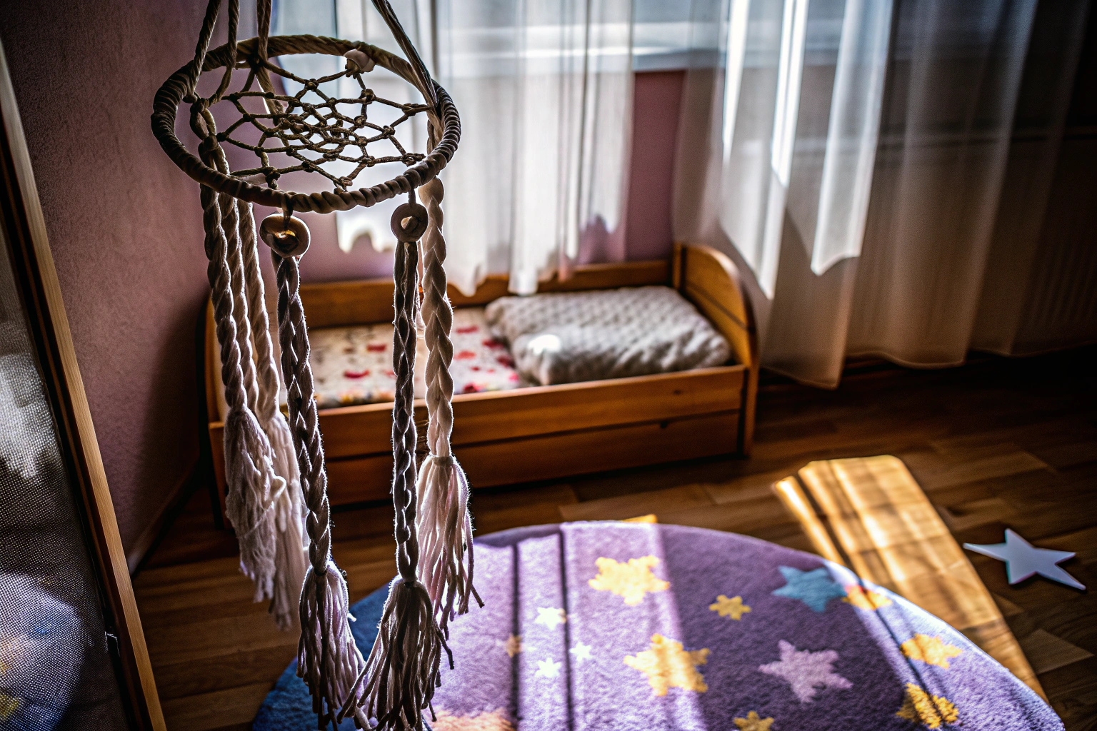 Makramee Traumfänger Kinderzimmer
