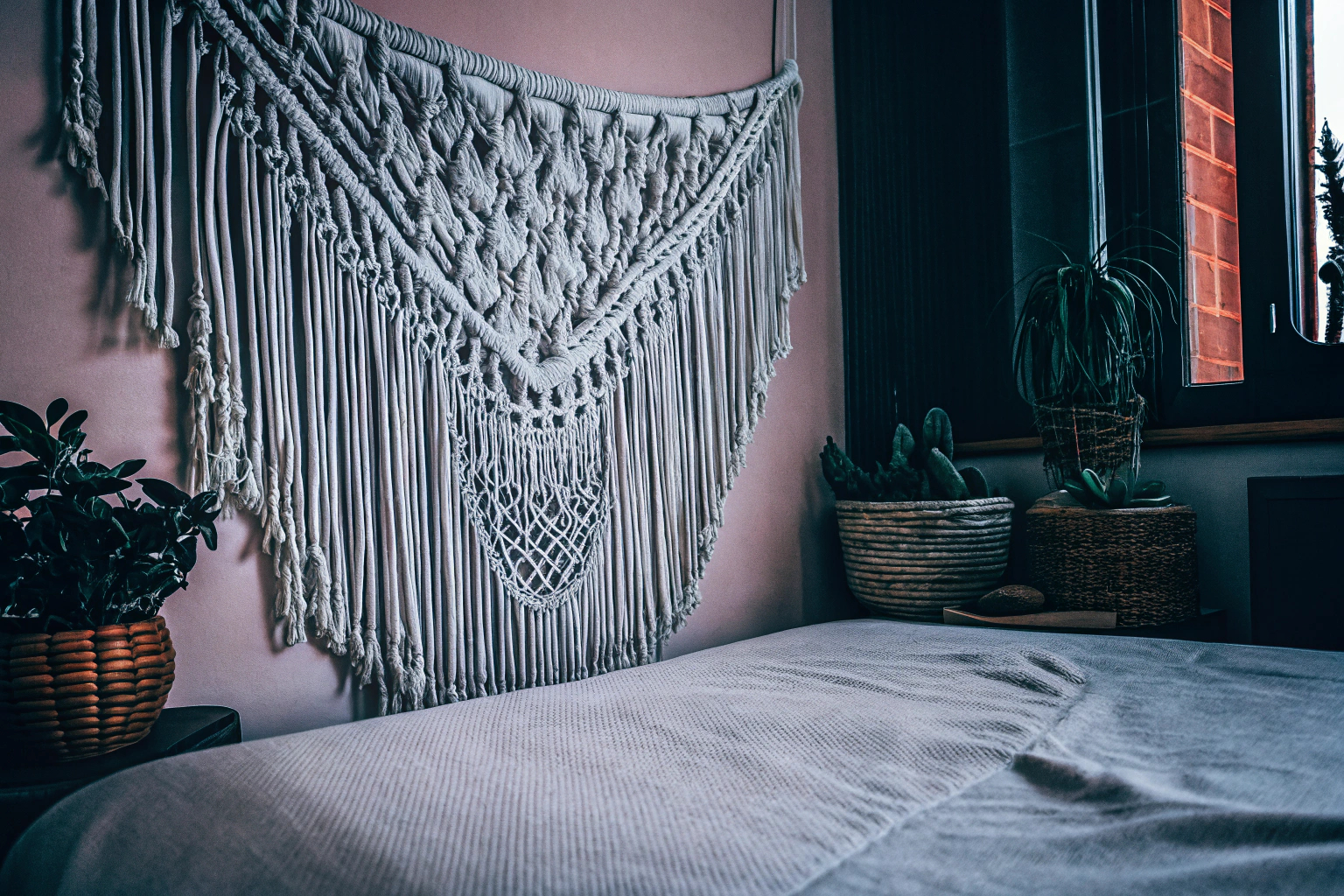 Makramee Wandteppich Boho Deko