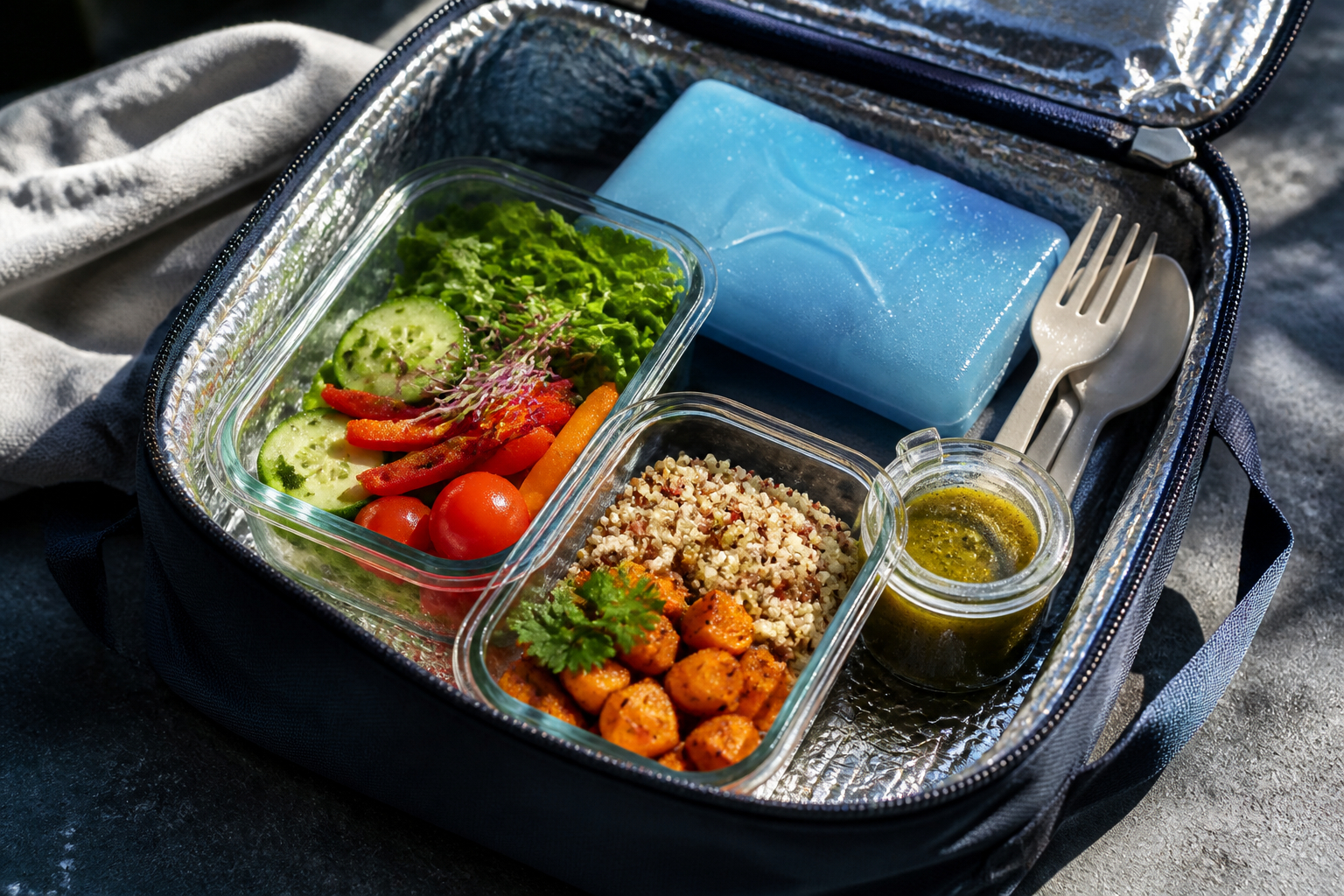 Meal Prep im Glasbehälter für Büro und unterwegs