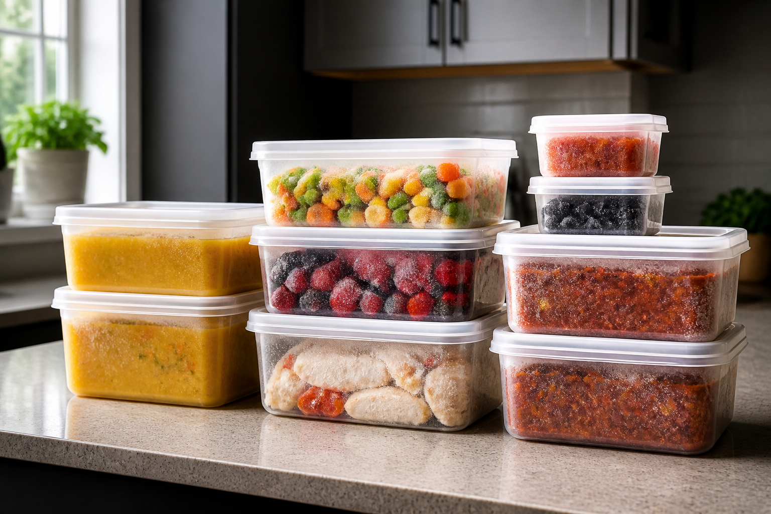 Gefrierboxen nach Portionsgröße für das Tiefkühlfach auswählen