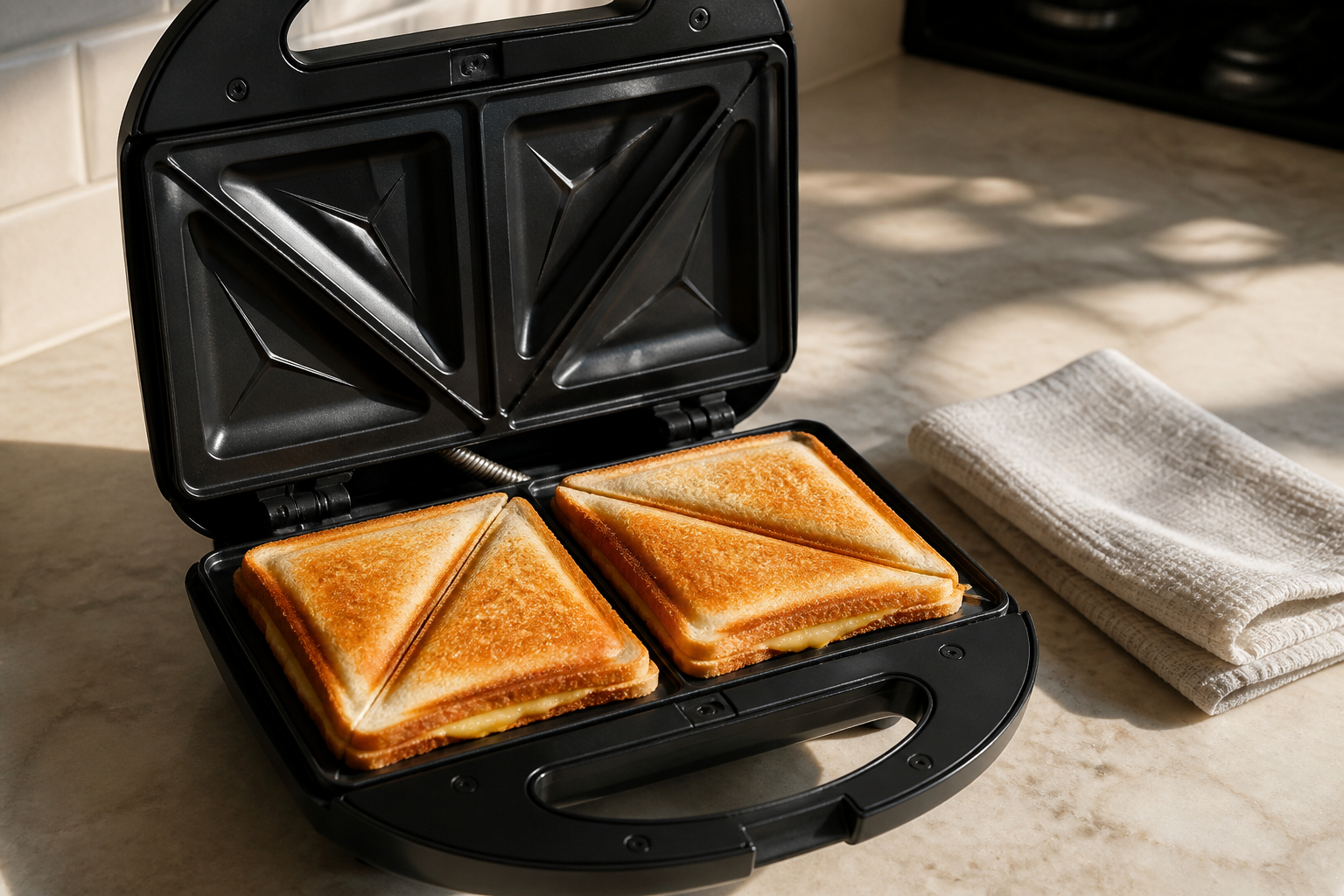 Sandwichmaker nach der Zubereitung einfach reinigen