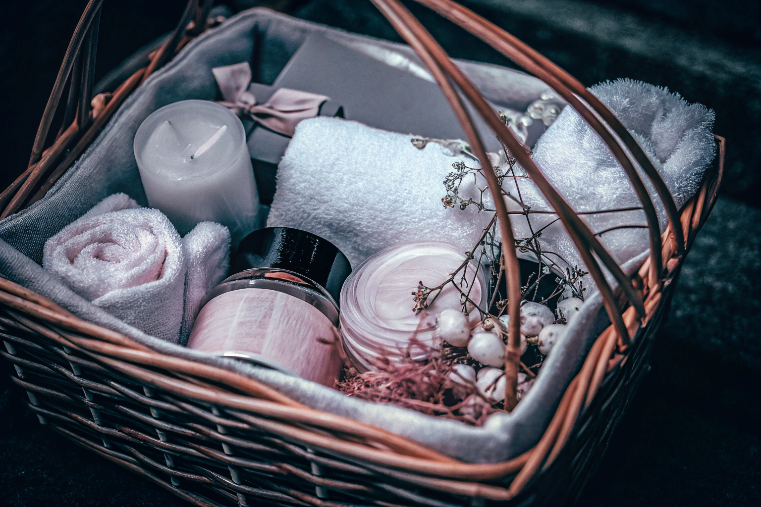Geschenkkorb mit Spa-Produkten