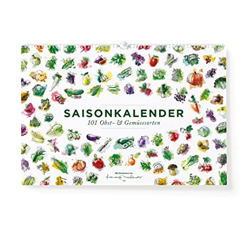 Ringkalender in A4 als Saisonkalender Obst & Gemüse