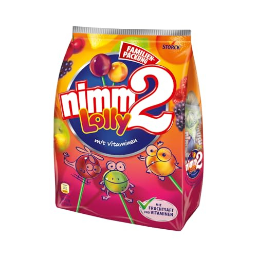nimm2 Lolly – Frucht-Stielbonbon mit Fruchtsaft und Vitaminen