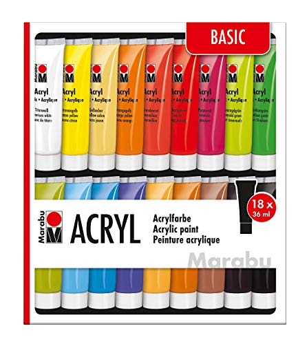 Marabu Acrylfarben Set Basic