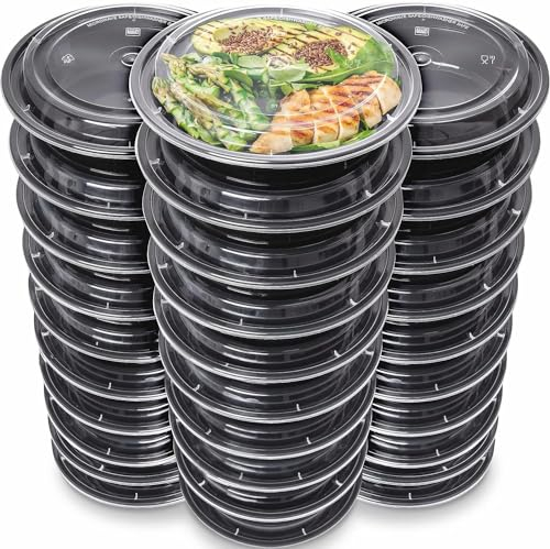 [30er Pack] 1-Fach Meal Prep Container mit Deckel