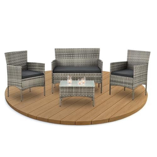 Juskys Polyrattan Sitzgruppe Fort Myers