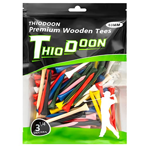 THIODOON Golf Tees Zubehör Lignum 100% Bambus