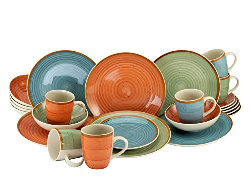 CreaTable, 22851, Serie COUNTRY, 24-teiliges Geschirrset