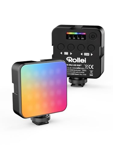 LED Videoleuchte, Rollei Lumis Mini RGB Kamera Licht
