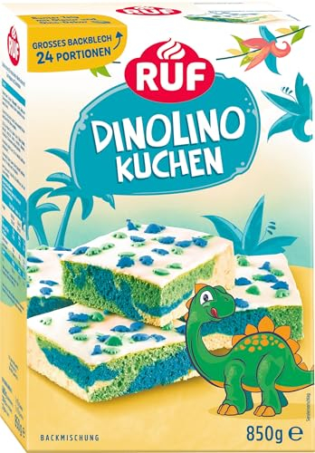 RUF Dinolino Kuchen, dreifarbiger Blechkuchen Zitronen-Geschmack