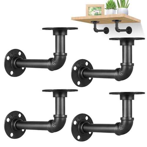 YAUNGEL 4PCS Industrial Rohr Regal Klammern