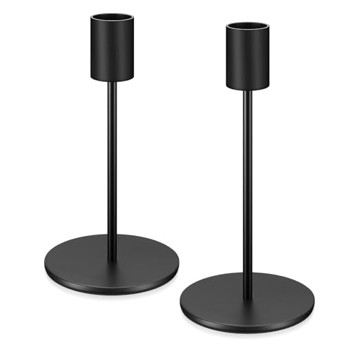 2 Stück Kerzenleuchter, Vintage Kugelkerzen Säulenhalter