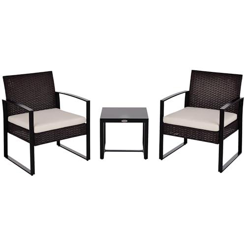 Outsunny Rattan Gartenmöbel Set