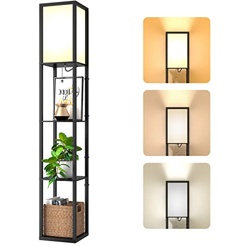 Stehlampe mit Regal - 3 Farbtemperaturen