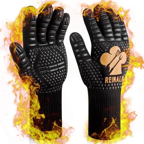 Reinalin Grillhandschuhe Hitzebeständig bis 800°C