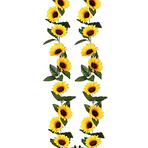 ExeQianming Sonnenblumen Girlande Deko