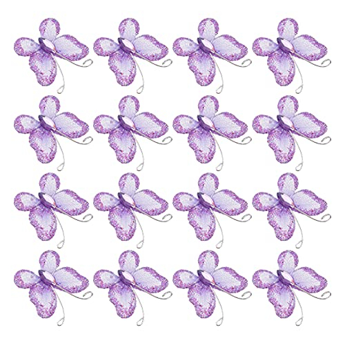 jojofuny Glitzernde Mesh Schmetterlinge