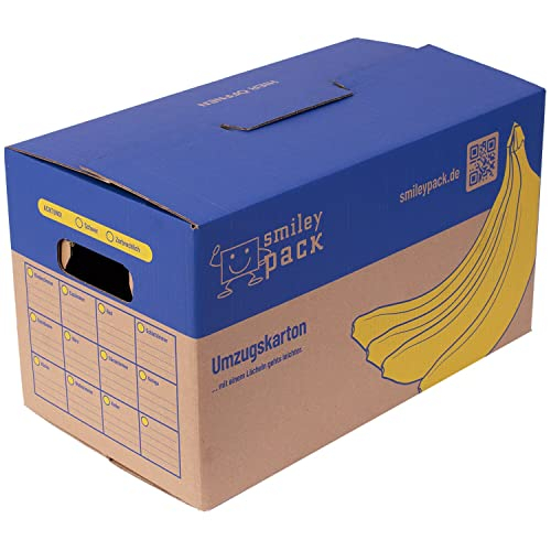 smiley pack 20 Stück Umzugskartons Bananenkiste
