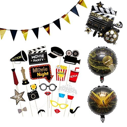 YunBey Filmnacht Banner Dekorationen