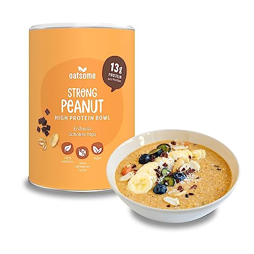OATSOME® Strong Peanut | High Protein Bowl Mit Erdnuss & Schokochips