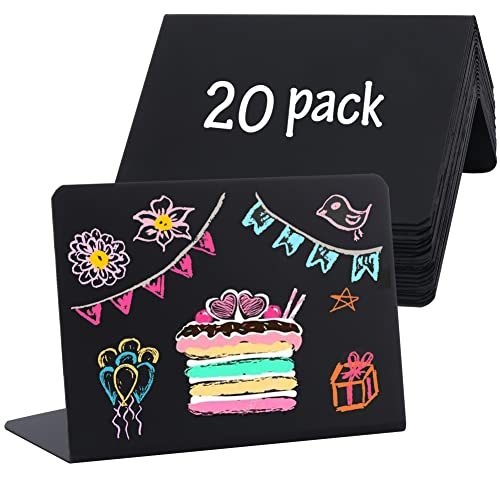 20 Stück Mini Kreidetafel Set