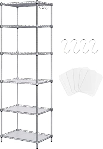 FTEYUET Metallregal mit 6 Ebenen