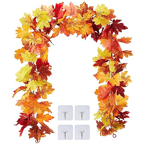 COOLUCK Herbst Girlande Ahornblätter