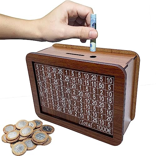 Spardose aus Holz, Retro Sparbüchse