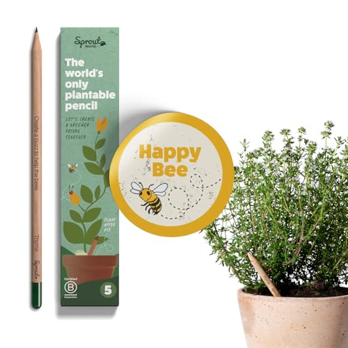 SproutWorld | Happy Bee Edition | Einpflanzbare Graphitstifte