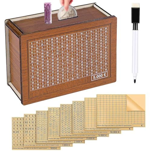 Spardose aus Holz, Retro Sparbüchse