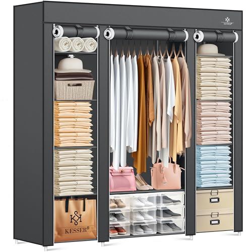 KESSER® Kleiderschrank Stoffschrank