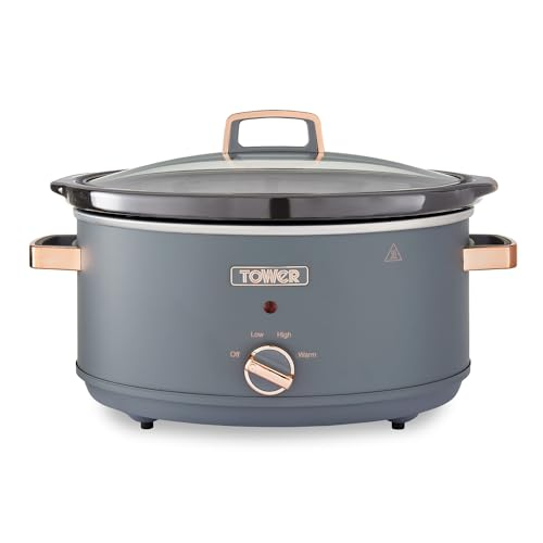 Tower T16043GRY Cavaletto 6,5 Liter Schongarer mit 3 Wärmestufen