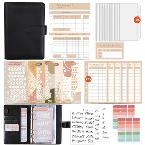 FUHOMI A6 Binder Budget Planner Deutsch