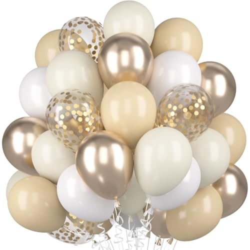 Luftballons Beige Sandweißer, 60 Stück
