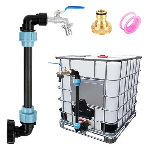 IBC Adapter Mit Schwanenhals Messing Wasserhahn