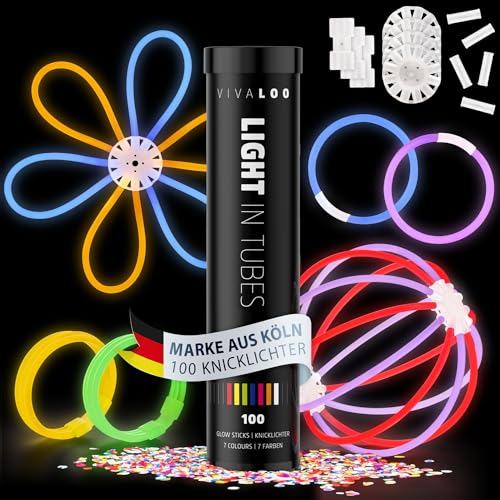 Vivaloo Knicklichter Party Set 100 Stück + Zubehör