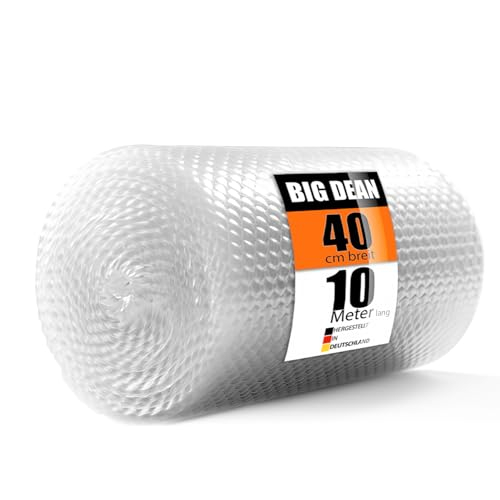 BigDean Premium Luftpolsterfolie Rolle 80 my 3-lagig