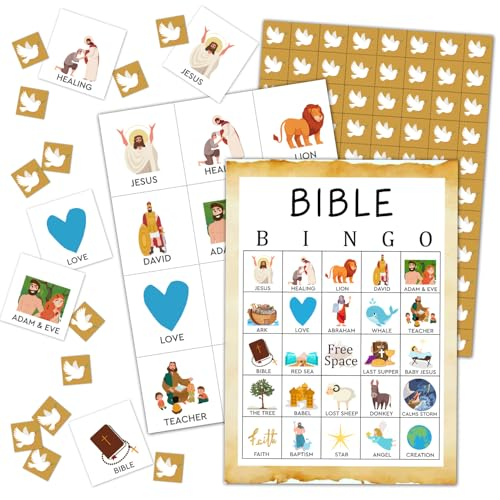 24 Spieler Geburtstag Bingo Karten Bibel Bingo