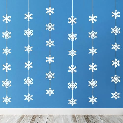 QYDMIN 6 Stück Schneeflocken Deko Weihnachten
