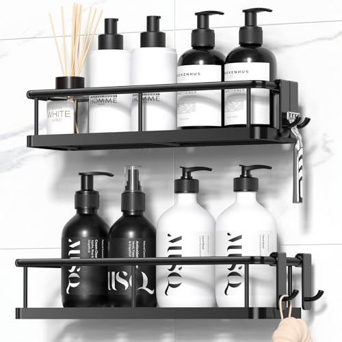 YASONIC Duschablage ohne Bohren, Badezimmer Organizer